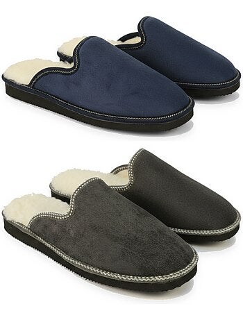 Ozabi pack de 2 paires pantoufles mules homme fabriquées en espagne