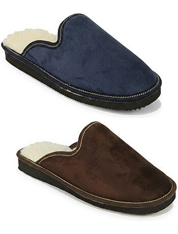 Ozabi pack de 2 paires pantoufles mules homme fabriquées en espagne