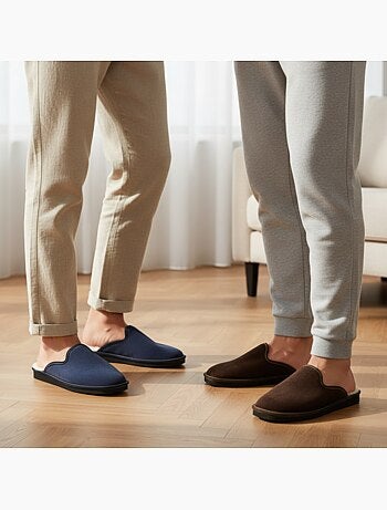Ozabi pack de 2 paires pantoufles mules homme fabriquées en espagne
