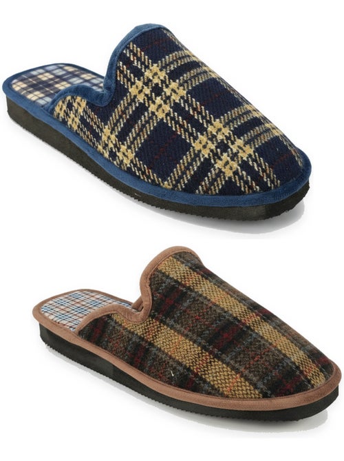 Ozabi pack de 2 paires pantoufles mules homme fabriquées en espagne - Kiabi Ozabi pack de 2 paires pantoufles mules homme fabriquées en espagne - Kiabi
