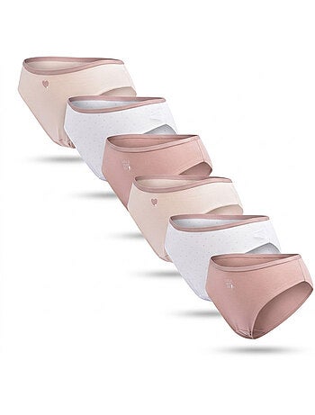 OZABI Pack de Culottes Femme Coton – Lot de 6