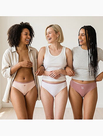 OZABI Pack de Culottes Femme Coton – Lot de 6