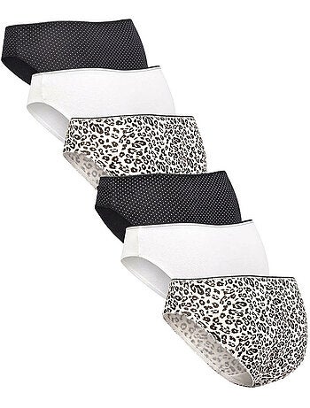 OZABI Pack de Culottes Femme Coton – Lot de 6