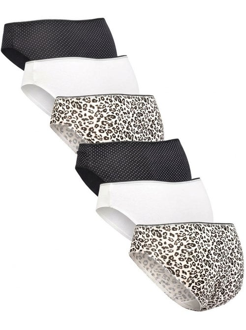 OZABI Pack de Culottes Femme Coton – Lot de 6 - Kiabi