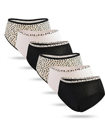 OZABI Pack de Culottes Femme Coton – Lot de 6