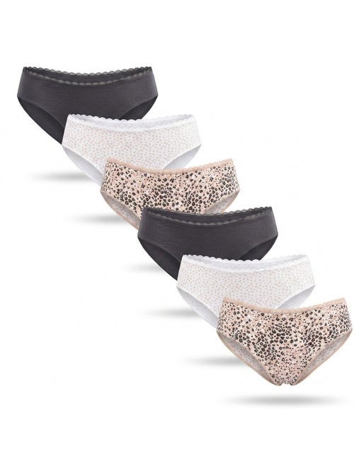 OZABI Pack de Culottes Femme Coton – Lot de 6 - Kiabi