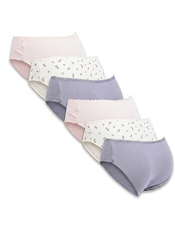 OZABI Pack de Culottes Femme Coton – Lot de 6