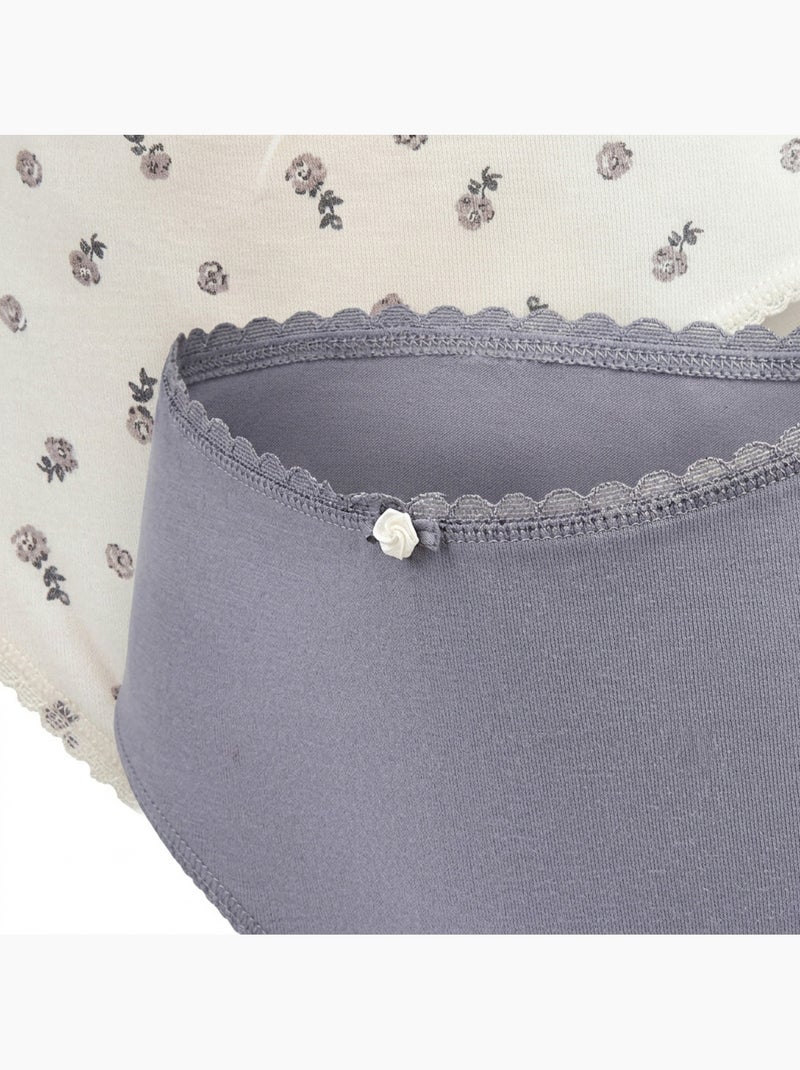 OZABI Pack de Culottes Femme Coton – Lot de 6 Violet/Rose - Kiabi