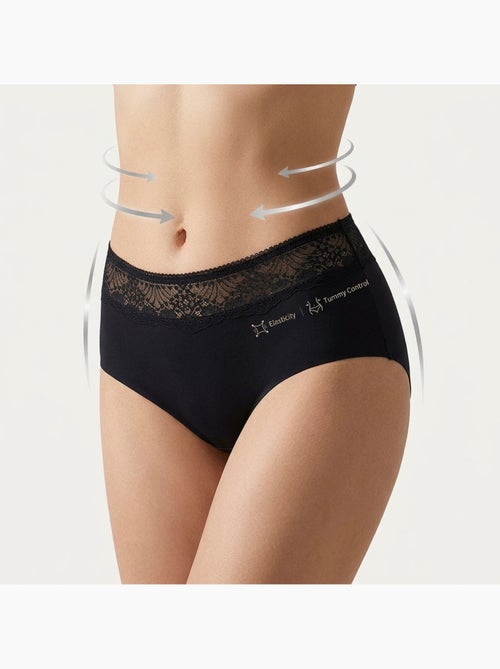 OZABI Pack de Culottes Femme Gainantes Dentelle Invisible – Lot de 4 - Kiabi