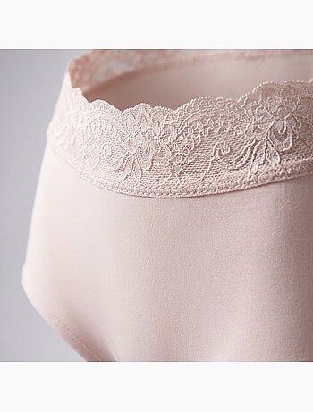 OZABI Pack de Culottes Femme Gainantes Dentelle Invisible – Lot de 4