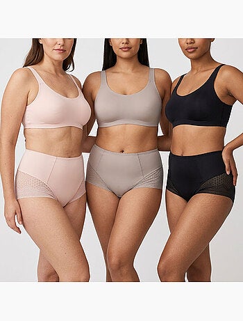 OZABI Pack de Culottes Femme Gainantes Invisibles Dentelle et Laser – Lot de 6
