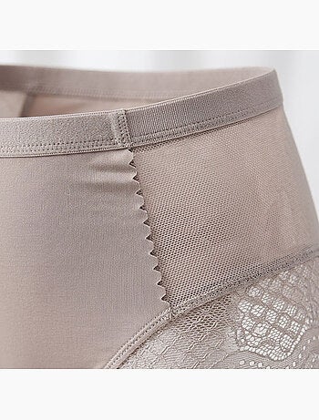 OZABI Pack de Culottes Femme Gainantes Invisibles Dentelle et Laser – Lot de 6