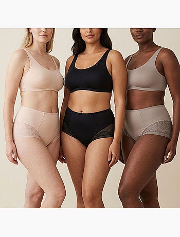 OZABI Pack de Culottes Femme Gainantes Invisibles Dentelle et Laser – Lot de 6