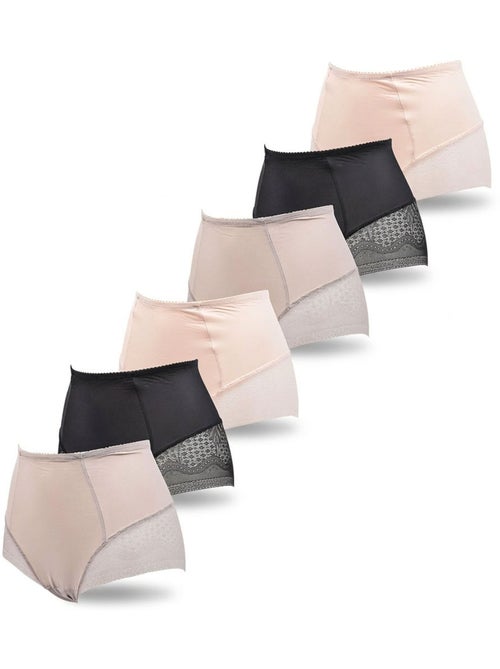 OZABI Pack de Culottes Femme Gainantes Invisibles Dentelle et Laser – Lot de 6 - Kiabi