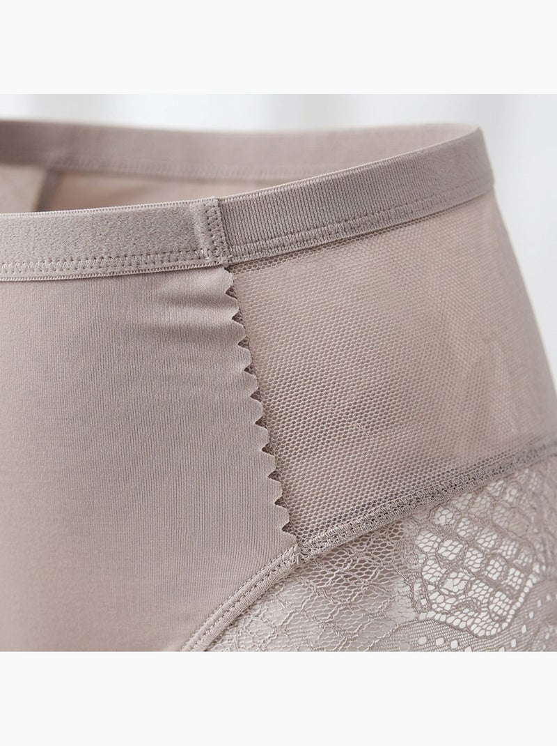 OZABI Pack de Culottes Femme Gainantes Invisibles Dentelle et Laser – Lot de 6 Beige/Noir - Kiabi