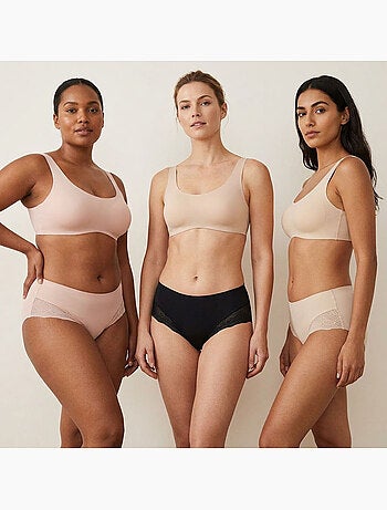 OZABI Pack de Culottes Femme Gainantes Invisibles Dentelle et Laser – Lot de 6