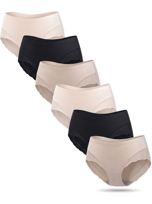 OZABI Pack de Culottes Femme Gainantes Invisibles Dentelle et Laser – Lot de 6 - Kiabi