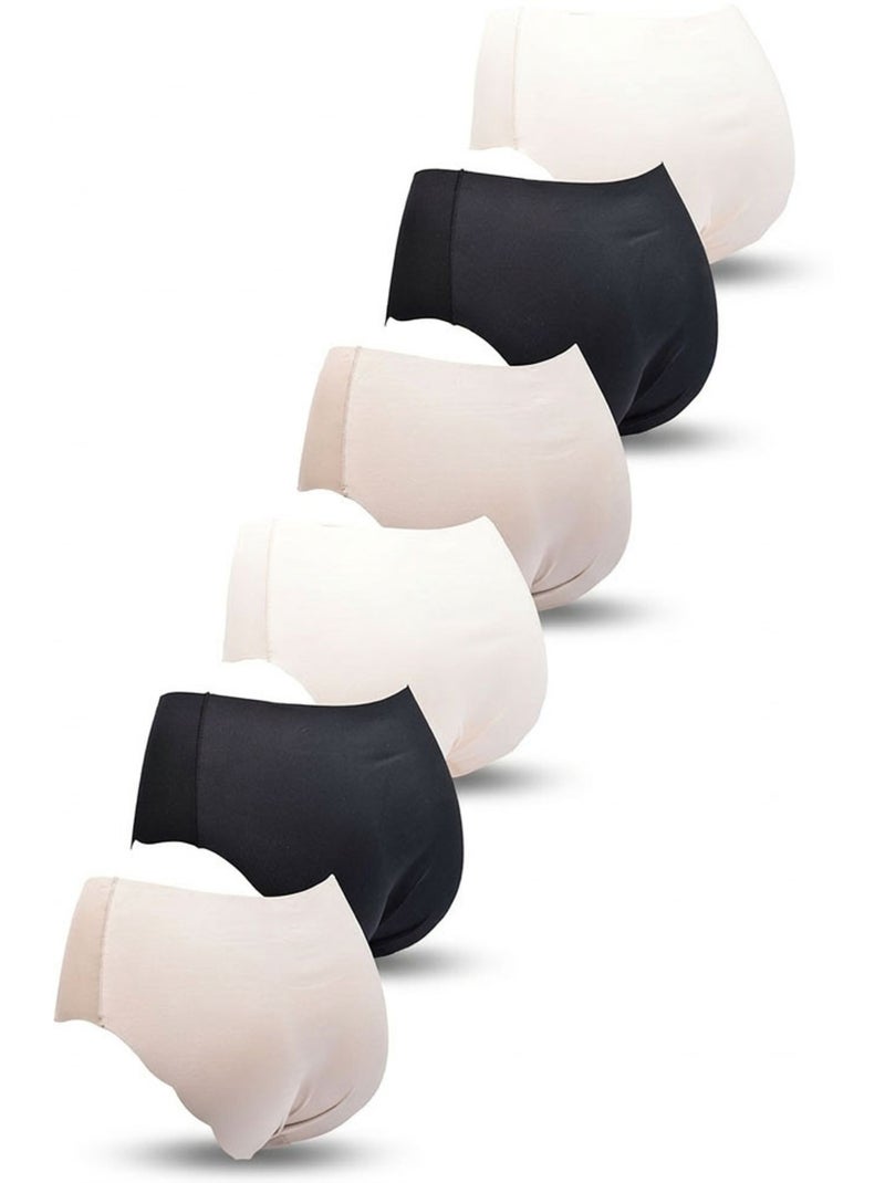 OZABI Pack de Culottes Femme Gainantes Invisibles Dentelle et Laser – Lot de 6 Noir Beige Noir - Kiabi