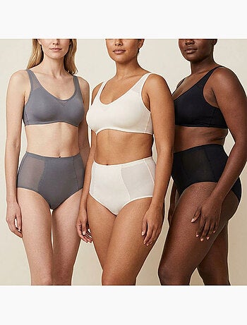 OZABI Pack de Culottes Femme Gainantes Invisibles Dentelle et Laser – Lot de 6
