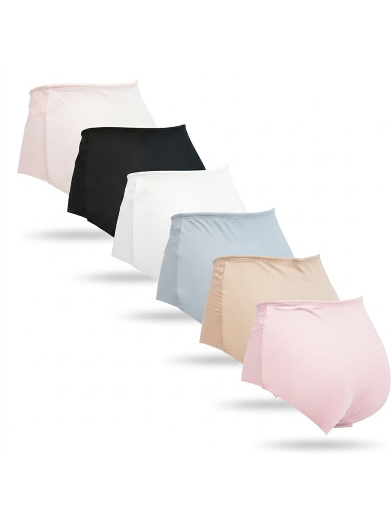 OZABI Pack de Culottes Femme Gainantes Invisibles Dentelle et Laser – Lot de 6 Rose/Multicolore - Kiabi
