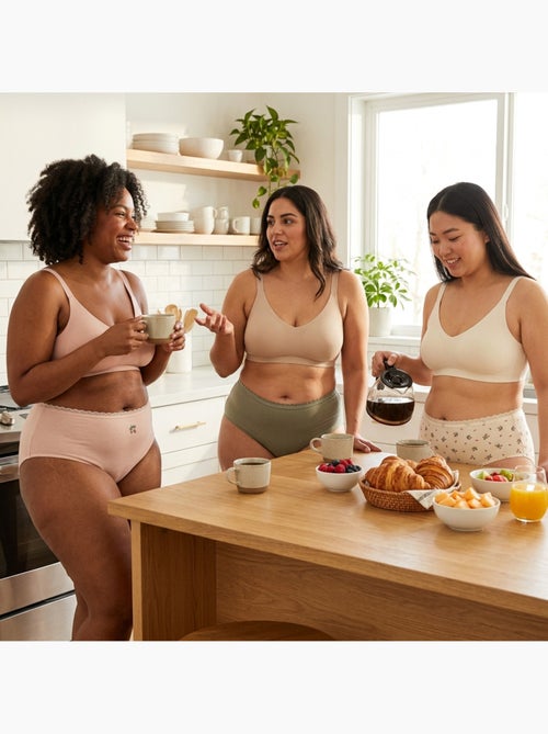 OZABI Pack de Culottes Femme Taille Haute Coton – Lot de 6 - Kiabi