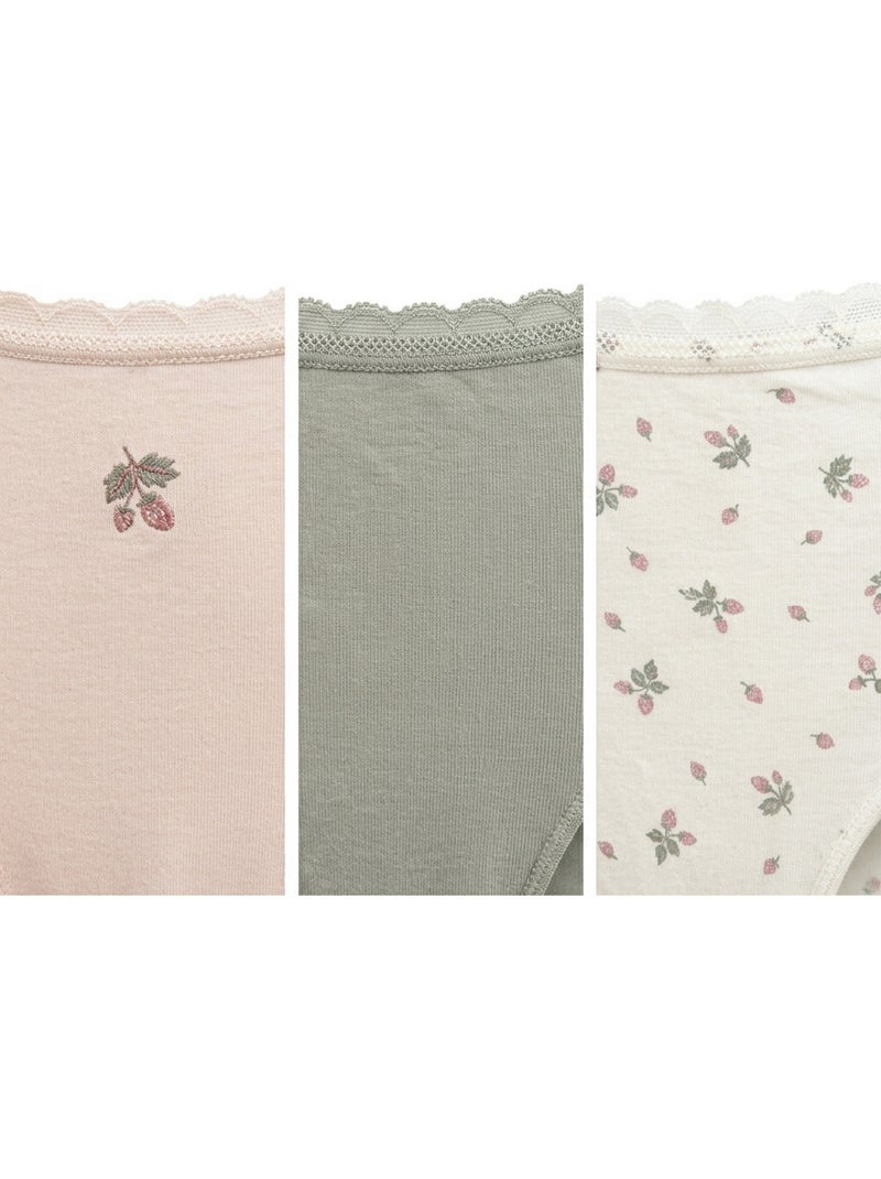 OZABI Pack de Culottes Femme Taille Haute Coton – Lot de 6 Beige/Rose/Vert d eau - Kiabi