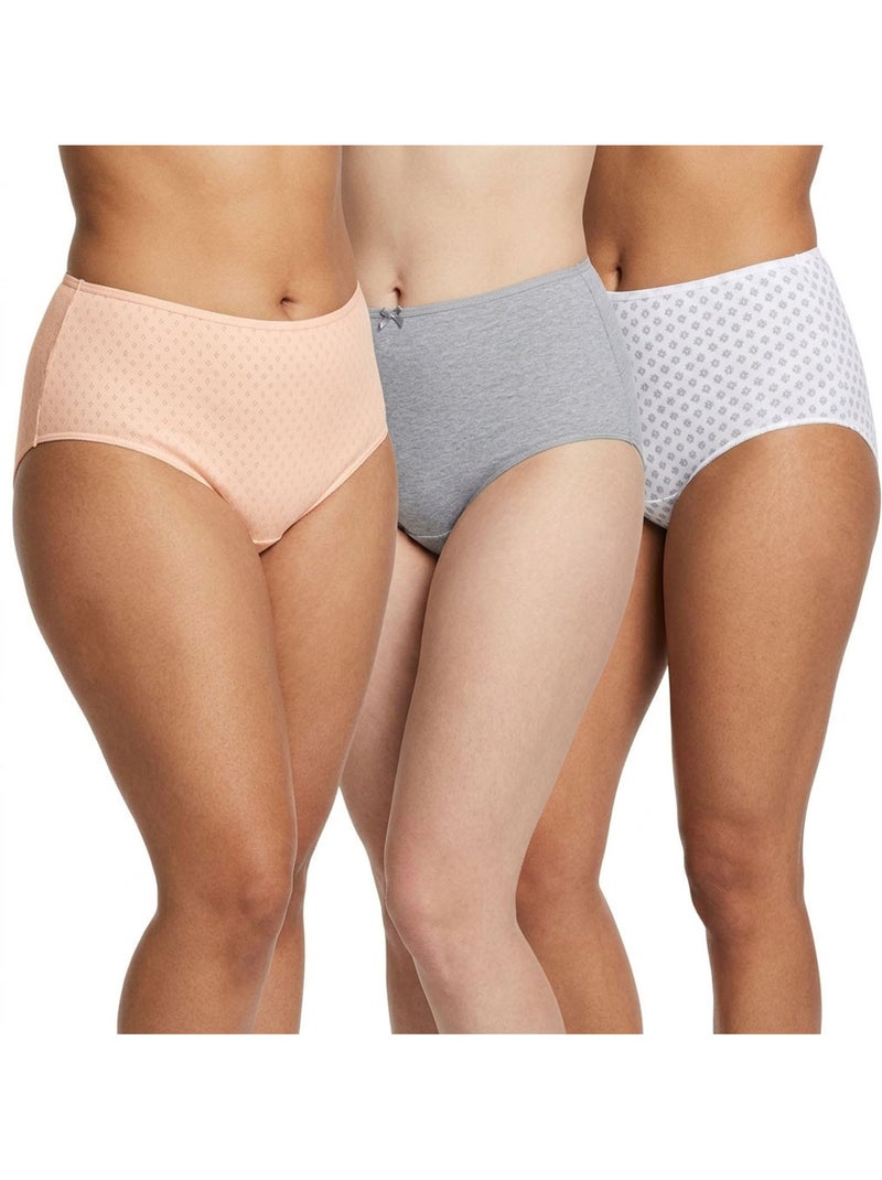 OZABI Pack de Culottes Femme Taille Haute Coton – Lot de 6 Blanc Beige Gris - Kiabi