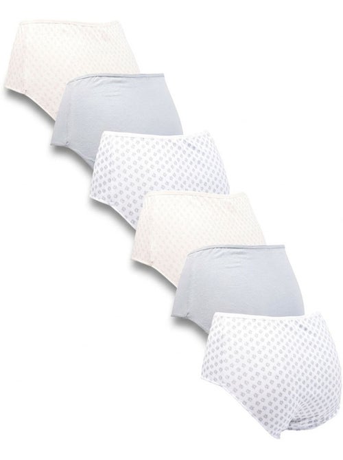 OZABI Pack de Culottes Femme Taille Haute Coton – Lot de 6 - Kiabi