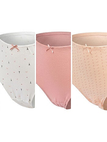 OZABI Pack de Culottes Femme Taille Haute Coton – Lot de 6