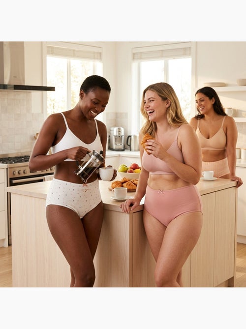 OZABI Pack de Culottes Femme Taille Haute Coton – Lot de 6 - Kiabi OZABI Pack de Culottes Femme Taille Haute Coton – Lot de 6 - Kiabi