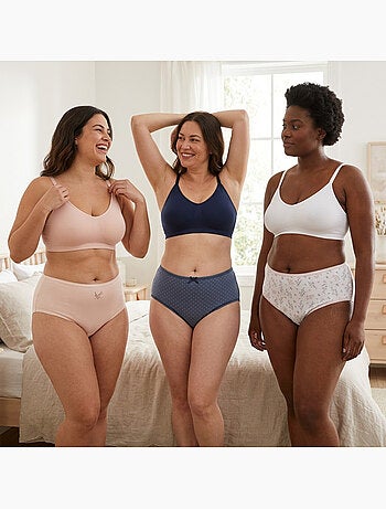 OZABI Pack de Culottes Femme Taille Haute Coton – Lot de 6