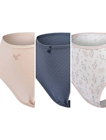 OZABI Pack de Culottes Femme Taille Haute Coton – Lot de 6