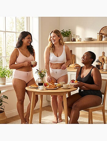 OZABI Pack de Culottes Femme Taille Haute Coton – Lot de 6