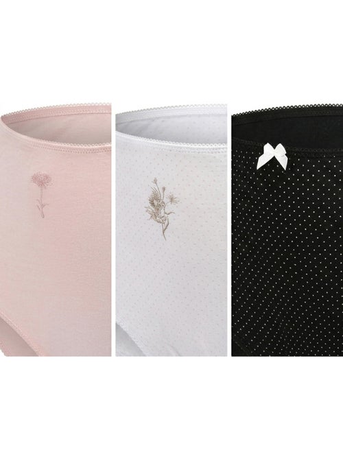 OZABI Pack de Culottes Femme Taille Haute Coton – Lot de 6 - Kiabi