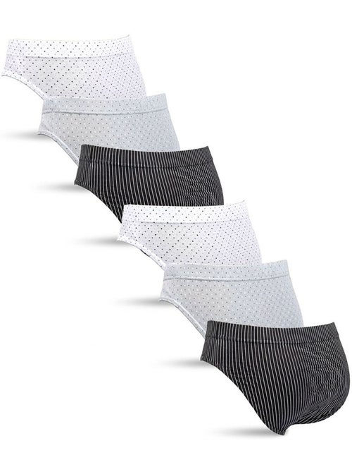 OZABI Pack Slips Homme 100% Coton – Lot de 6 - Kiabi OZABI Pack Slips Homme 100% Coton – Lot de 6 - Kiabi