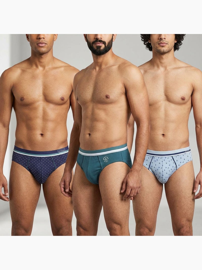 OZABI Pack Slips Homme 100% Coton – Lot de 6 Gris Multicolore Noir - Kiabi