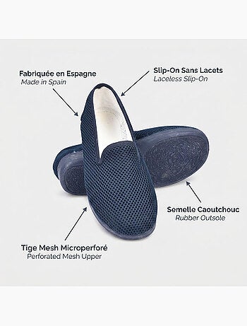 OZABI Pantoufle Charentaise Femme Mesh Respirant Fabriquée en Espagne