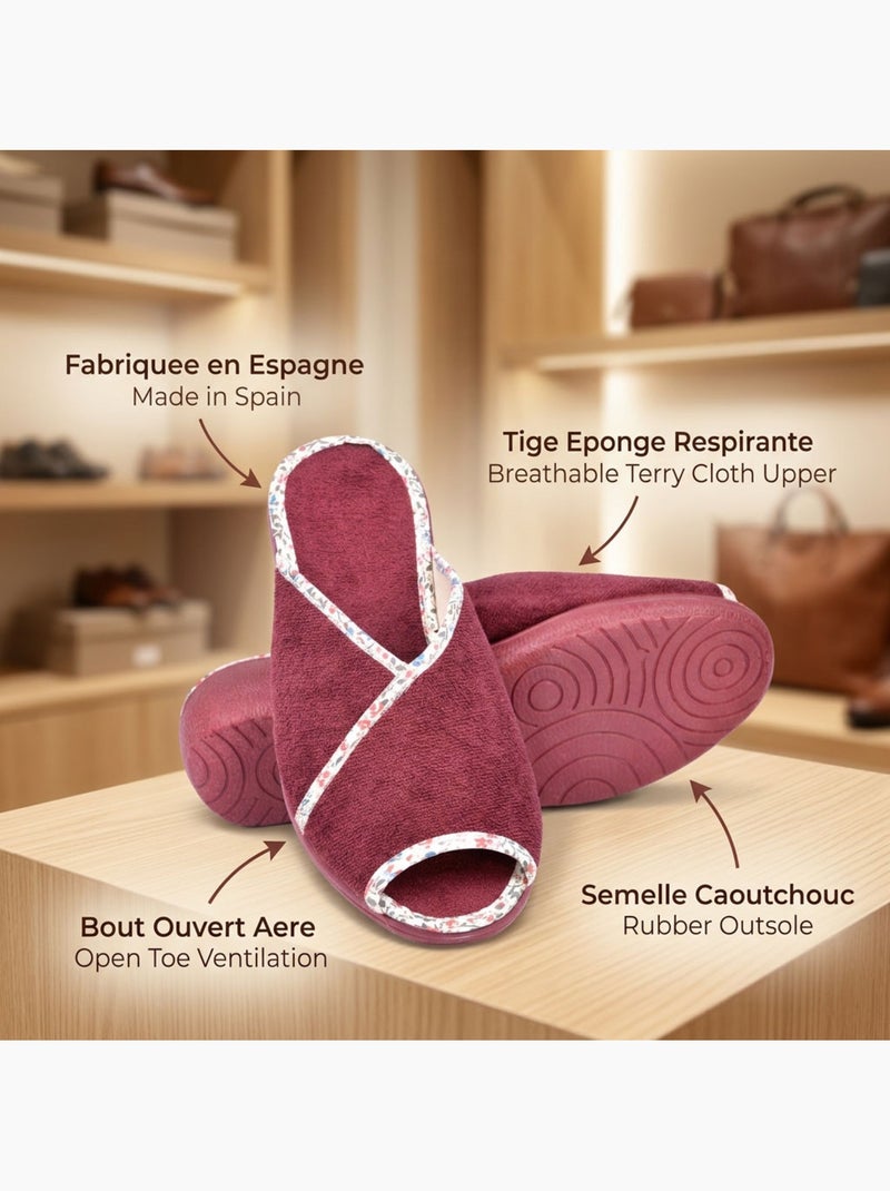 OZABI-Pantoufle Mule Femme Eponge Respirante Fabrication Espagnole, Bout Ouvert Rose - Kiabi