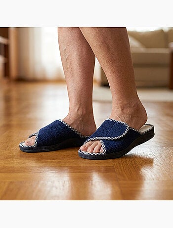 OZABI-Pantoufle Mule Femme Eponge Scratch Ajustable Fabriquee en Espagne