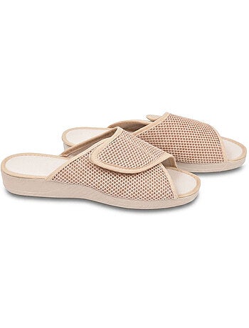 OZABI-Pantoufle Mule Femme Mesh Microperfore Scratch Ajustable Fabriquee en Espagne