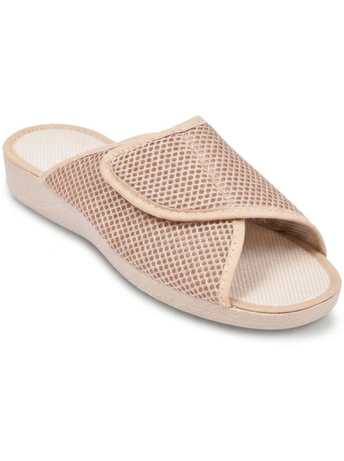 OZABI-Pantoufle Mule Femme Mesh Microperfore Scratch Ajustable Fabriquee en Espagne - Kiabi OZABI-Pantoufle Mule Femme Mesh Microperfore Scratch Ajustable Fabriquee en Espagne - Kiabi