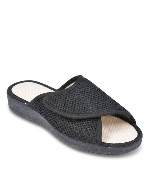 OZABI-Pantoufle Mule Femme Mesh Microperfore Scratch Ajustable Fabriquee en Espagne - Kiabi OZABI-Pantoufle Mule Femme Mesh Microperfore Scratch Ajustable Fabriquee en Espagne - Kiabi