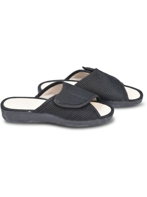 OZABI-Pantoufle Mule Femme Mesh Microperfore Scratch Ajustable Fabriquee en Espagne - Kiabi OZABI-Pantoufle Mule Femme Mesh Microperfore Scratch Ajustable Fabriquee en Espagne - Kiabi
