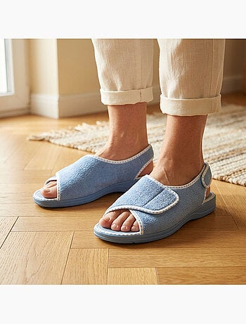 OZABI-Pantoufle Sandale Femme Eponge Double Scratch Fabriquee en Espagne