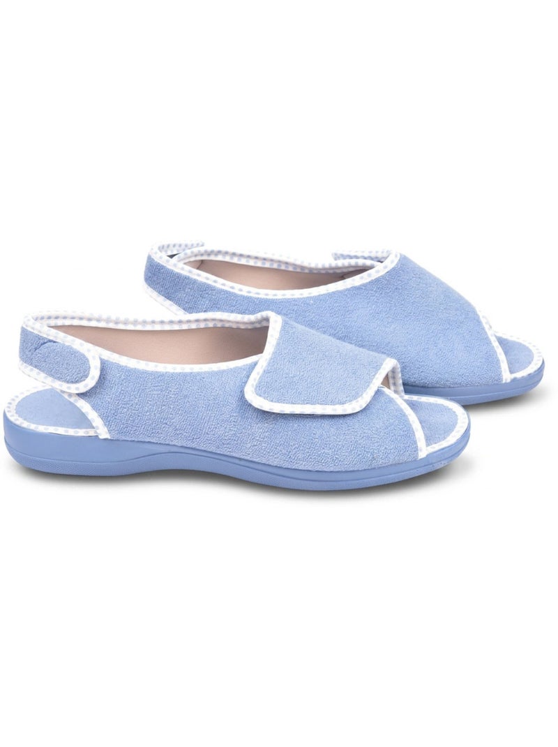 OZABI-Pantoufle Sandale Femme Eponge Double Scratch Fabriquee en Espagne Bleu ciel - Kiabi