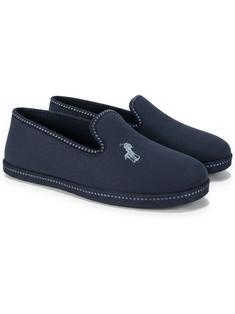 Ozabi pantoufles charentaises homme fabriquées en espagne broderie fantaisie Bleu - Kiabi