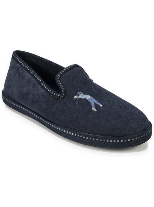 Ozabi pantoufles charentaises homme fabriquées en espagne broderie fantaisie - Kiabi Ozabi pantoufles charentaises homme fabriquées en espagne broderie fantaisie - Kiabi