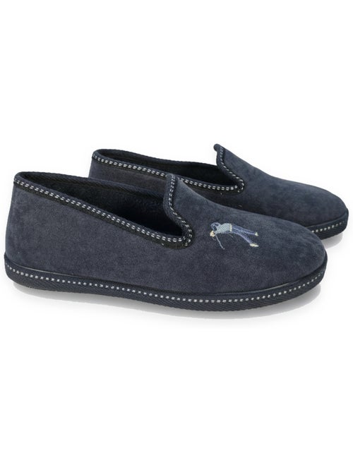 Ozabi pantoufles charentaises homme fabriquées en espagne broderie fantaisie - Kiabi Ozabi pantoufles charentaises homme fabriquées en espagne broderie fantaisie - Kiabi