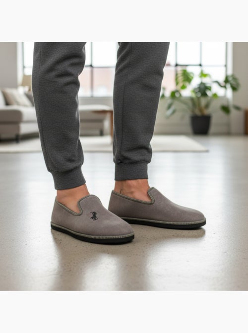 Ozabi pantoufles charentaises homme fabriquées en espagne broderie fantaisie - Kiabi