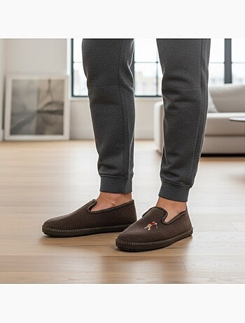 Ozabi pantoufles charentaises homme fabriquées en espagne broderie fantaisie